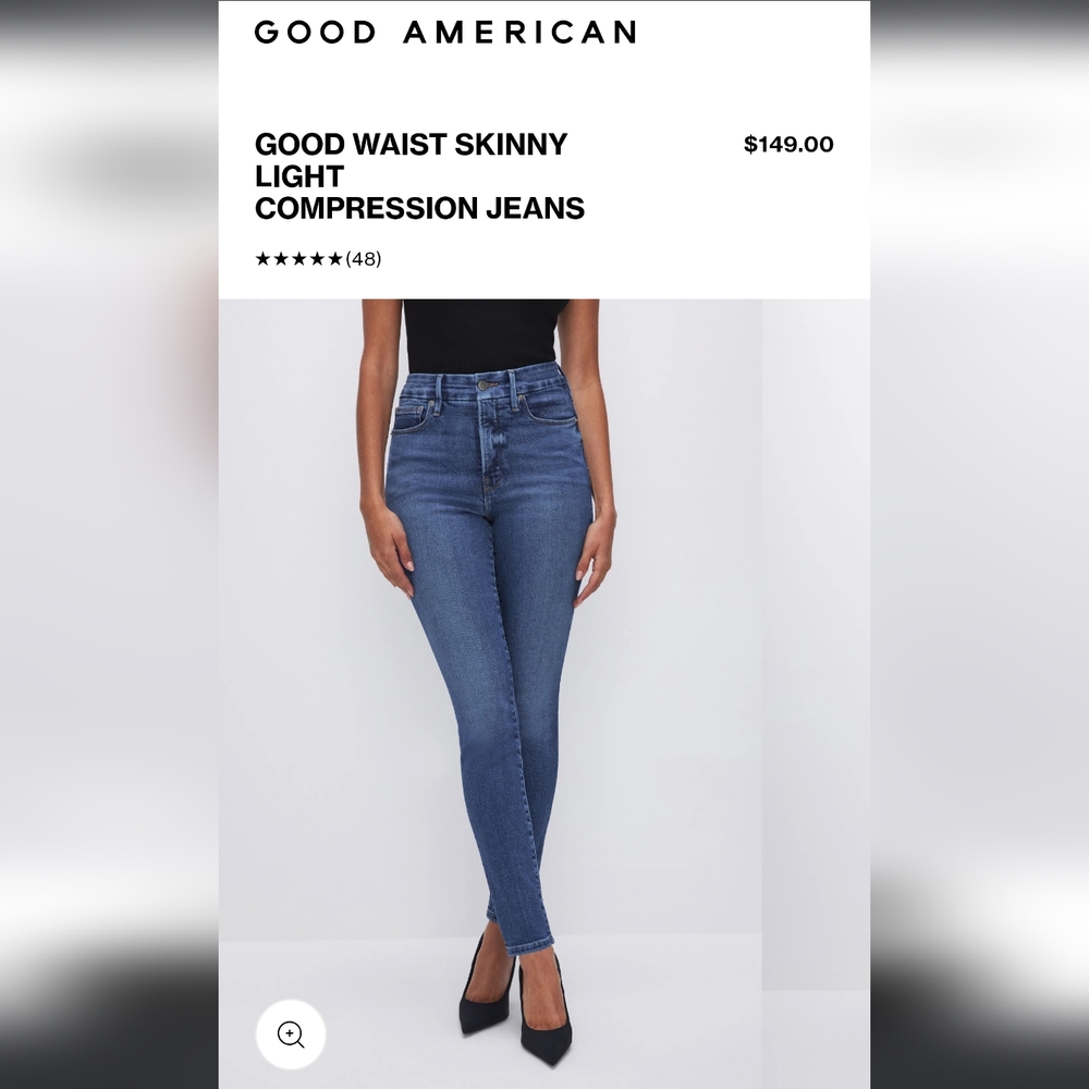 GOOD AMERICAN GOOD WAIST SKINNY JEANS SIZE 16 NWOT